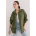 Koszula oversize z jedną kieszenią - khaki