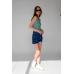Striped Halter Top - Green and White