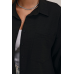 Oversize-Hemd mit einer Tasche – schwarz