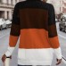 Gestreifte Strickjacke - Brauntöne