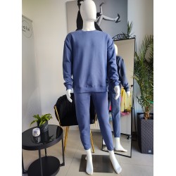 Basic-Trainingsanzug mit Aufnäher – Indigo
