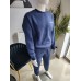 Basic Trainingsanzug mit gesticktem Schriftzug - marineblau