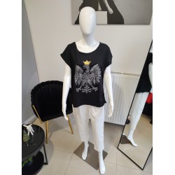 T-Shirt mit Adler - schwarz