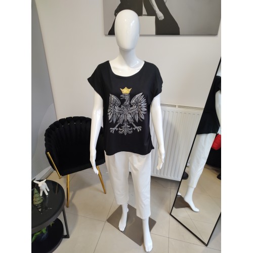 T-Shirt mit Adler - schwarz