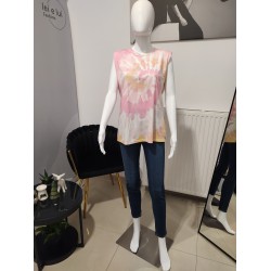 Mehrfarbiges T-Shirt - Rosatöne
