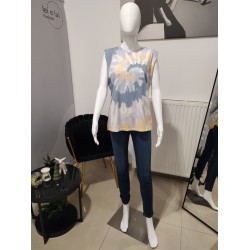Mehrfarbiges T-Shirt - Blautöne