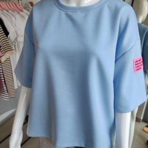 Masełkowa koszulka neon - baby blue One size