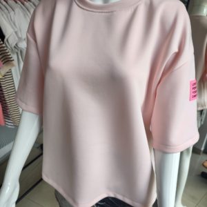 Masełkowa koszulka neon - puder róż One size